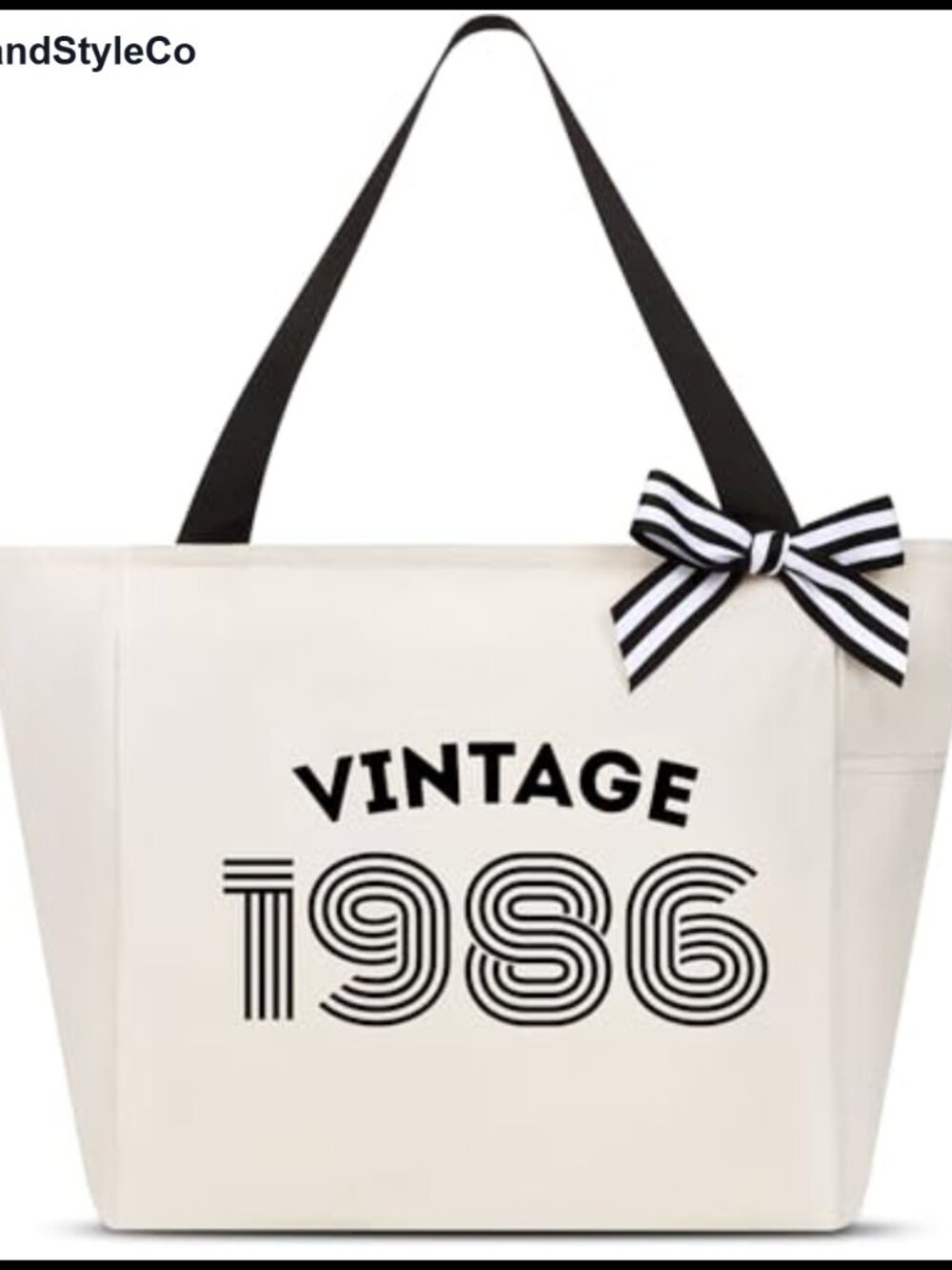 Vavabox 40th Birthday Gift Tote Bag Oxford Nylon Waterproof Zip Women's